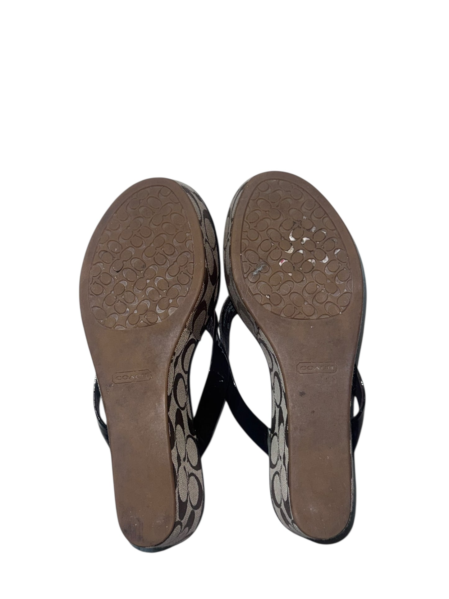 Coach Notice Wedge sandal size 8 1/2- Pre owned