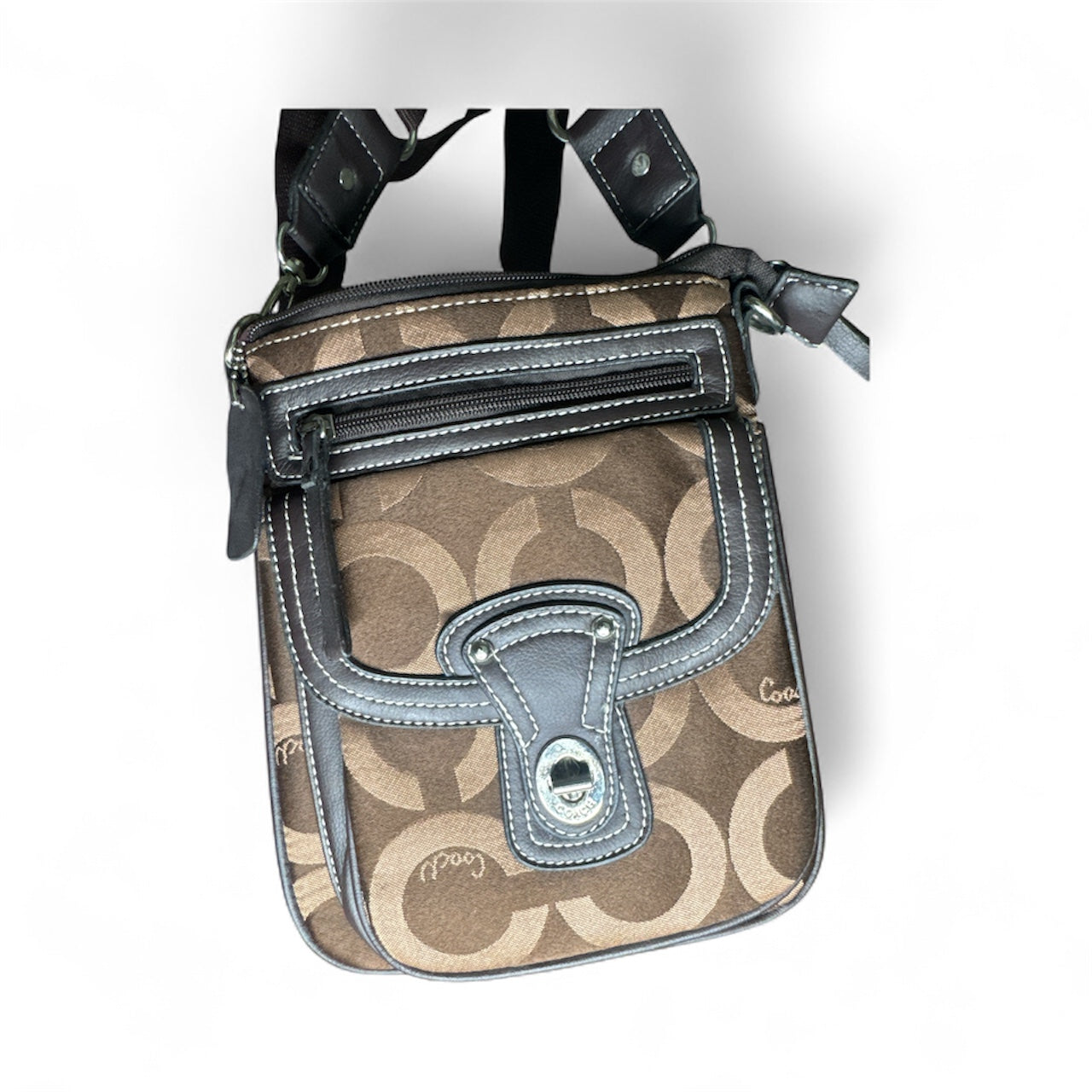 Coach Signature Brown Crossbody Bag- Pre-Owned