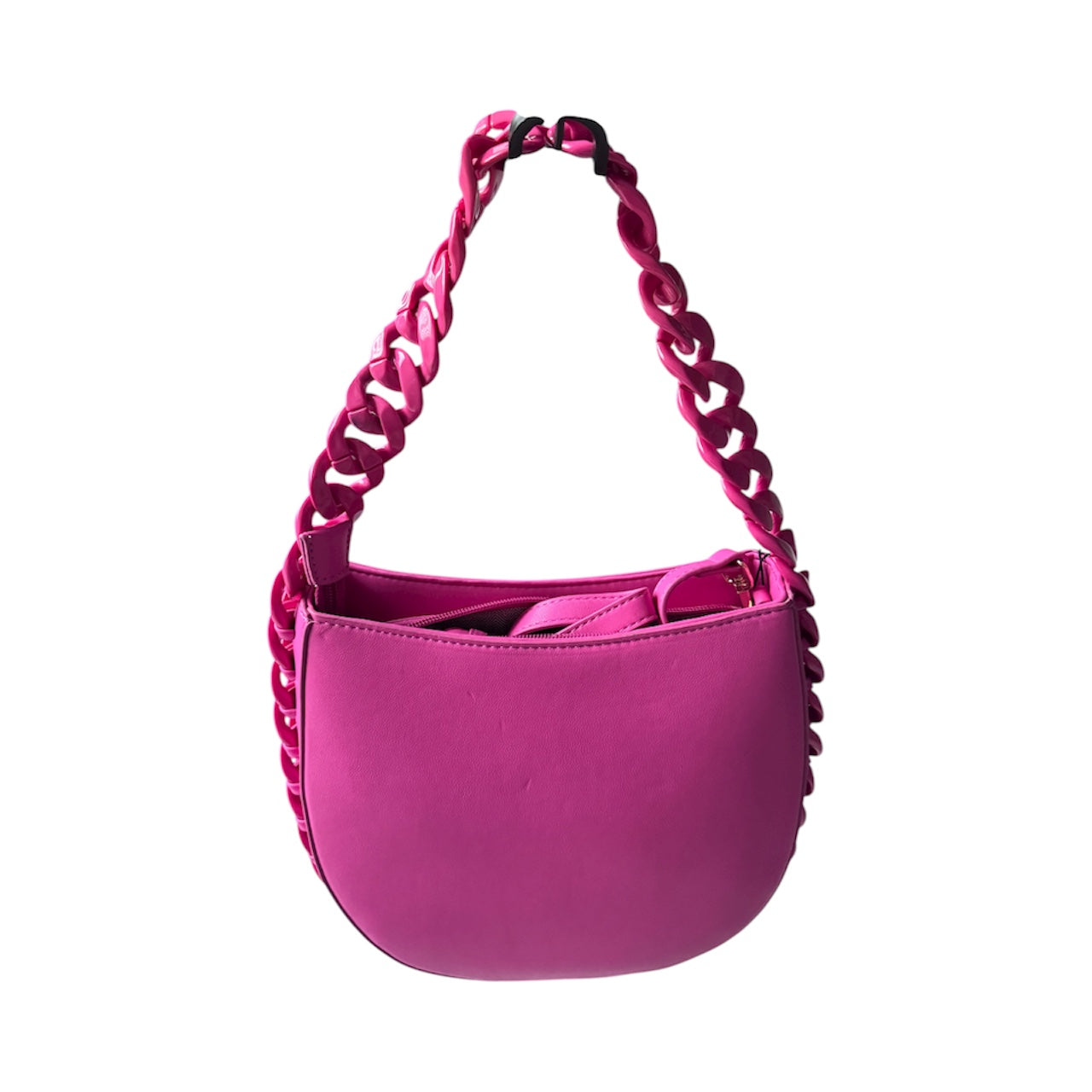 Band C Bags Hot Pink Braided Shoulder Purse- Brand new