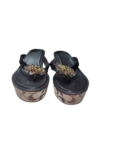 Coach Notice Wedge sandal size 8 1/2- Pre owned