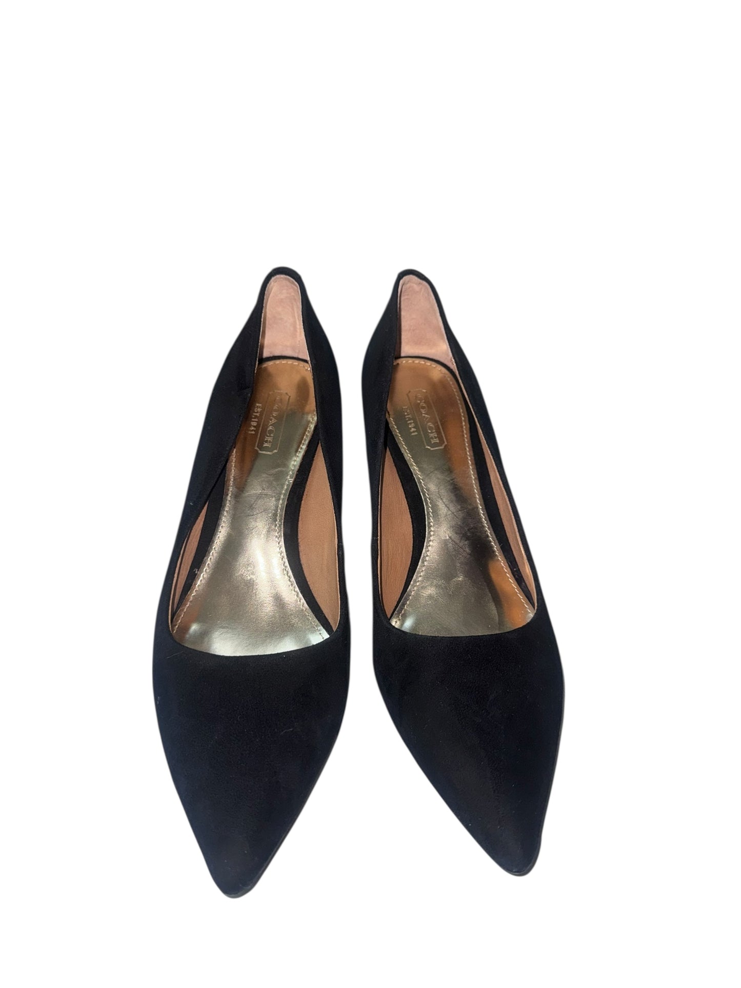 Coach Black Suede Pumps size 6.5- Pre-owned