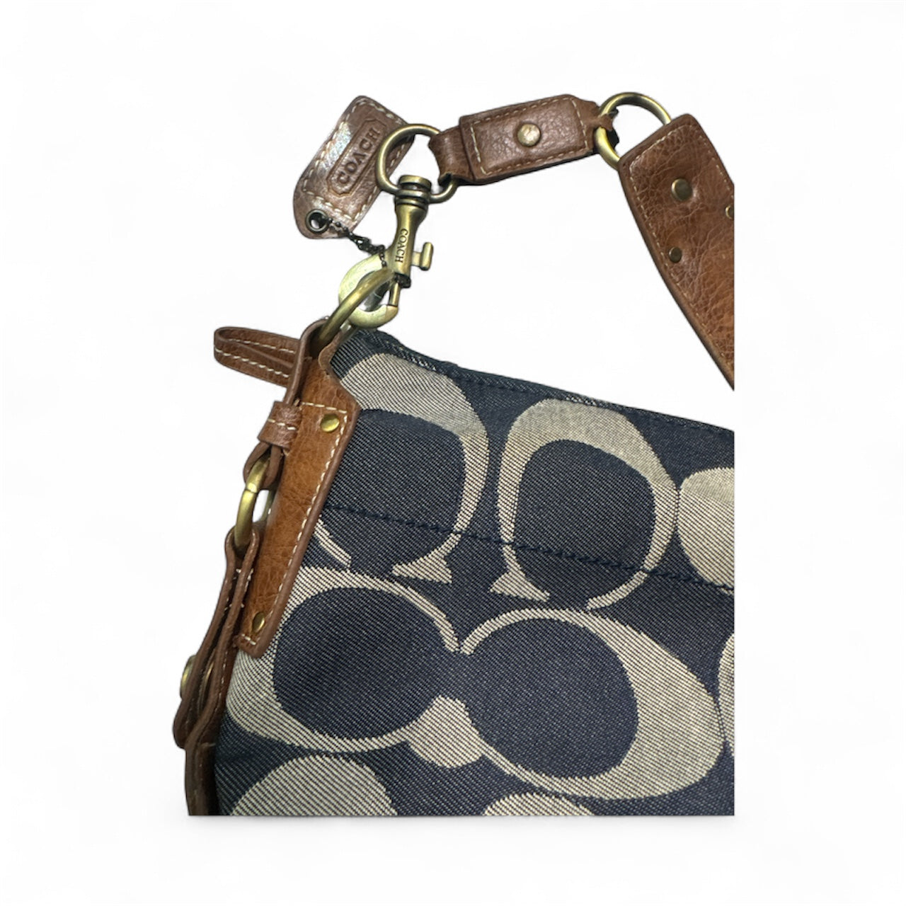 Coach denim y2k shoulder bag- Pre-Owned