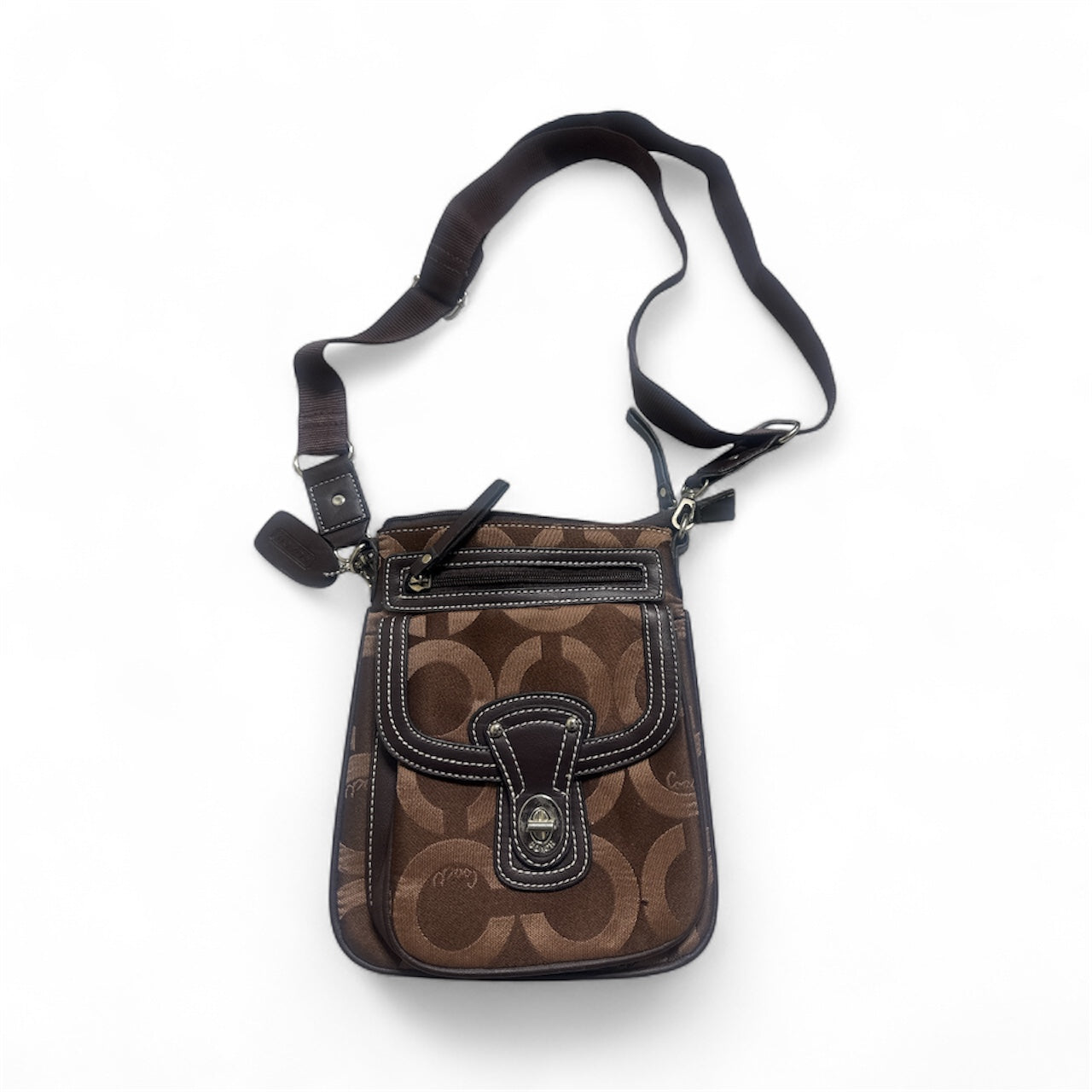 Coach Signature Brown Crossbody Bag- Pre-Owned