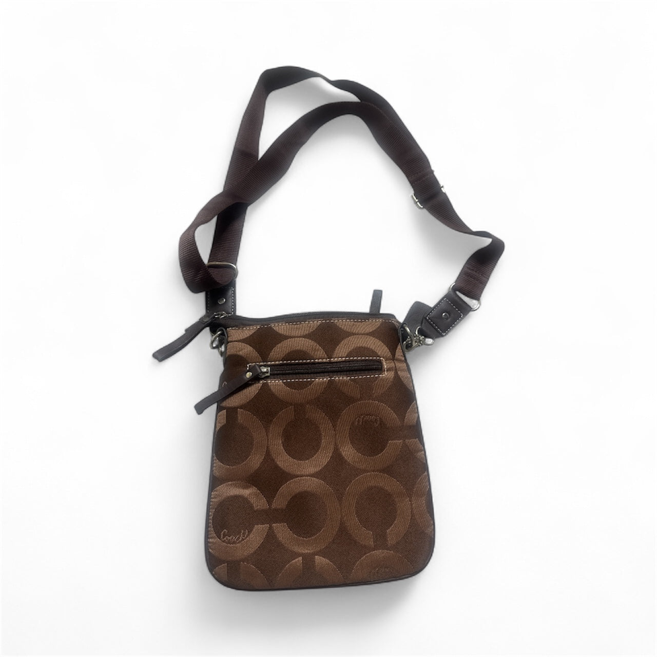 Coach Signature Brown Crossbody Bag- Pre-Owned