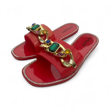 Flying Deer Sandals Size, Red,Purple, White - Brand new