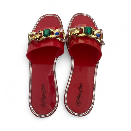 Flying Deer Sandals Size, Red,Purple, White - Brand new