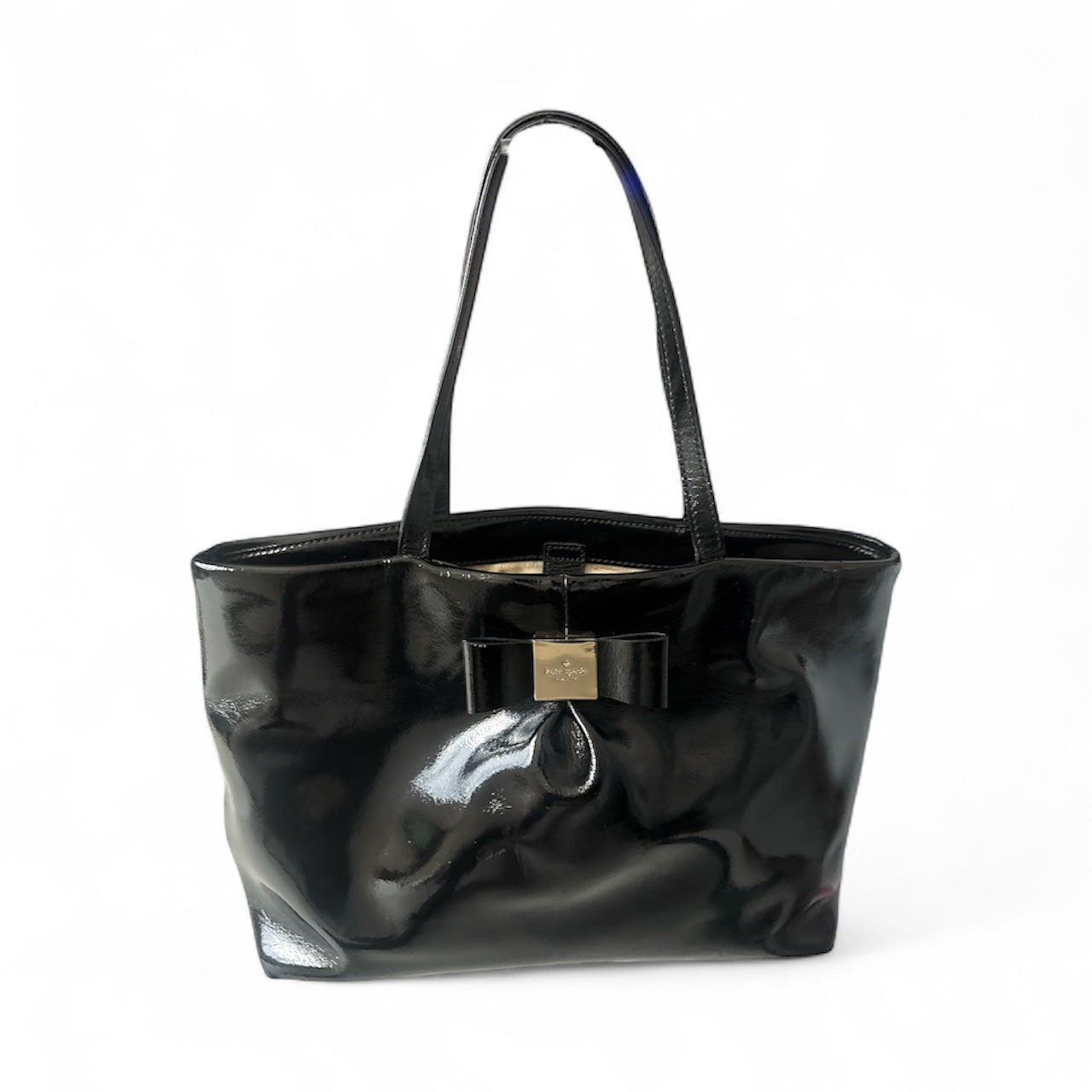 Kate Spade Black Patent Leather Bow Tote