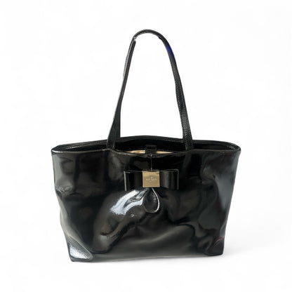 Kate Spade Black Patent Leather Bow Tote