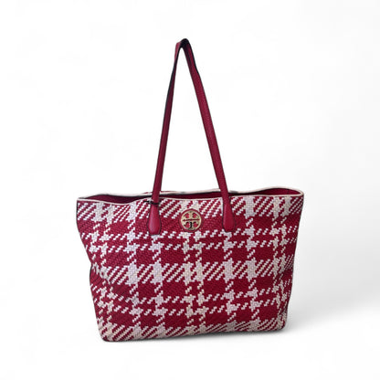 Tory Burch Woven Leather Tote- Pre-owned