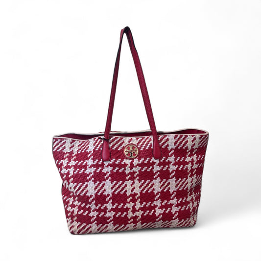 Tory Burch Woven Leather Tote- Pre-owned