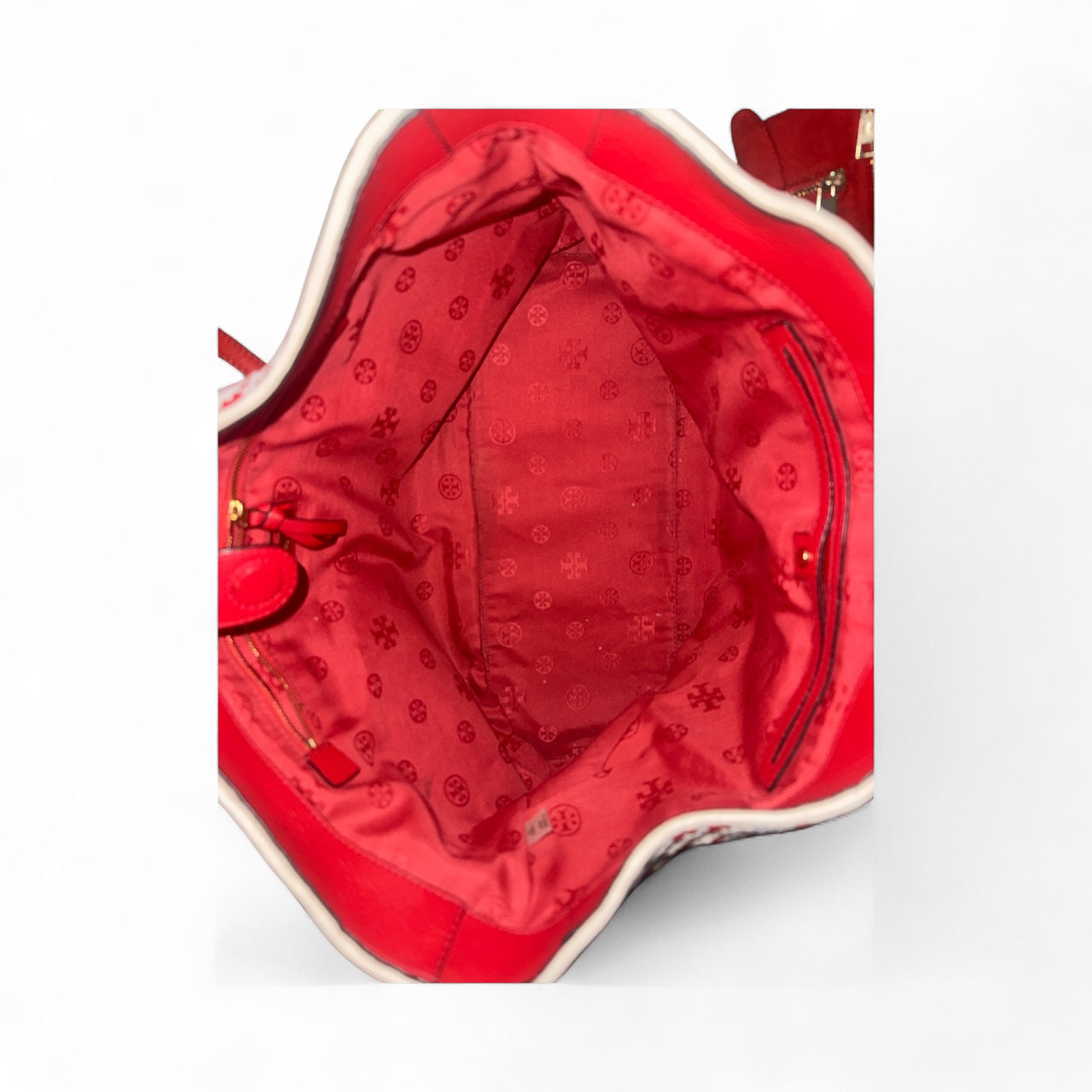 Tory Burch Woven Leather Tote- Pre-owned